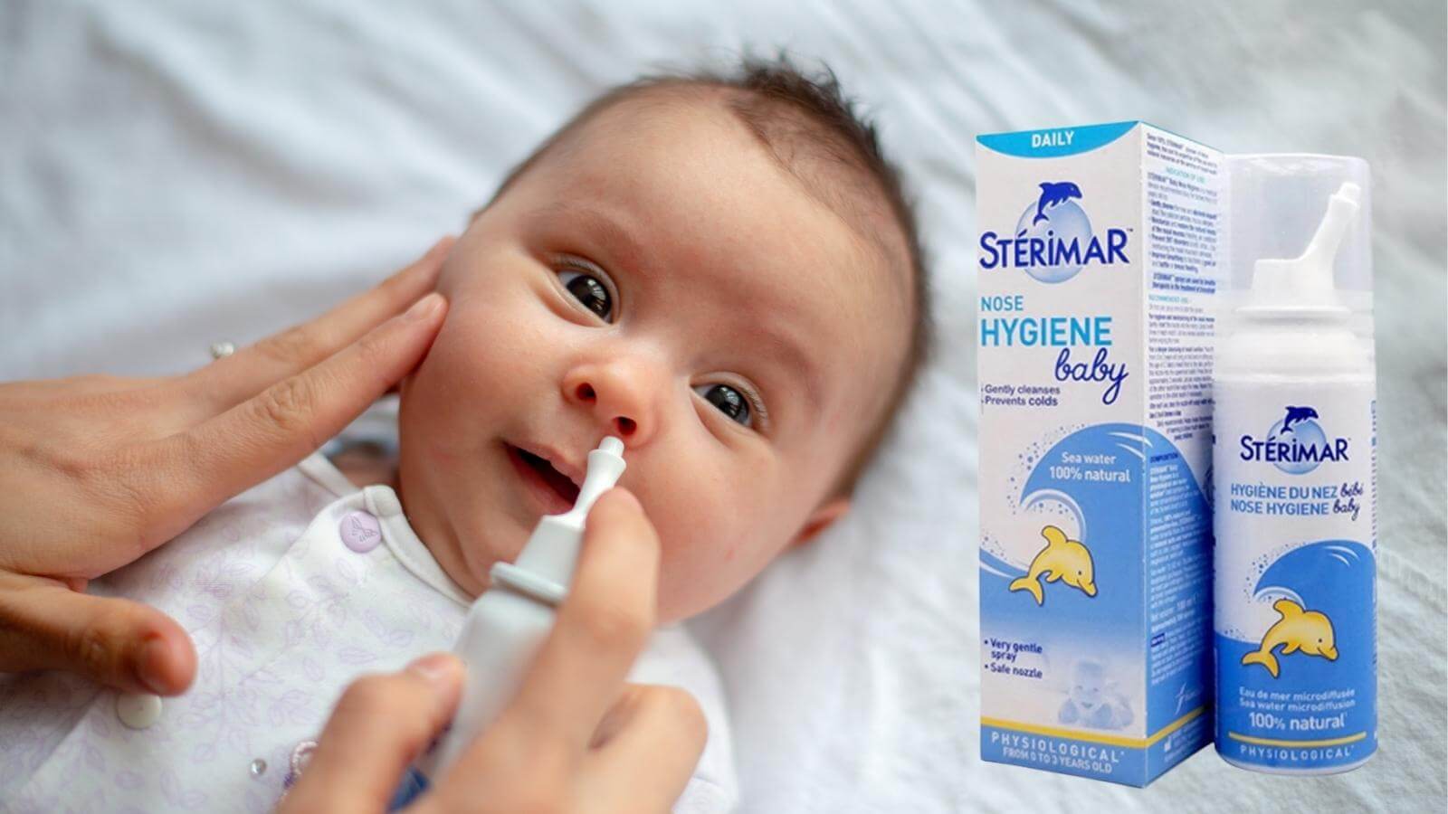 Dung dịch vệ sinh mũi Sterimar Nose Hygiene Baby cho trẻ sơ sinh, người bạn đồng h&agrave;nh c&ugrave;ng mẹ chăm s&oacute;c b&eacute;