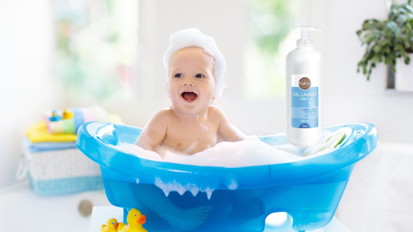 Sữa tắm gội 2 trong 1 Gifrer an toàn, dịu nhẹ không chứa xà phòng, paraben và các chất dễ gây kích ứng cho trẻ