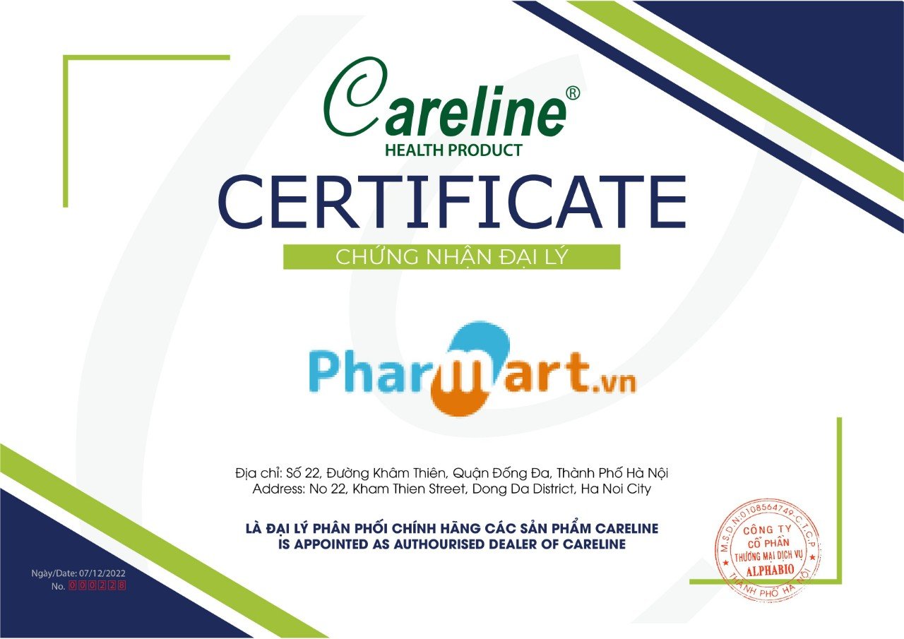 Pharmart là đại lý phân phối chính hãng các sản phẩm Careline.