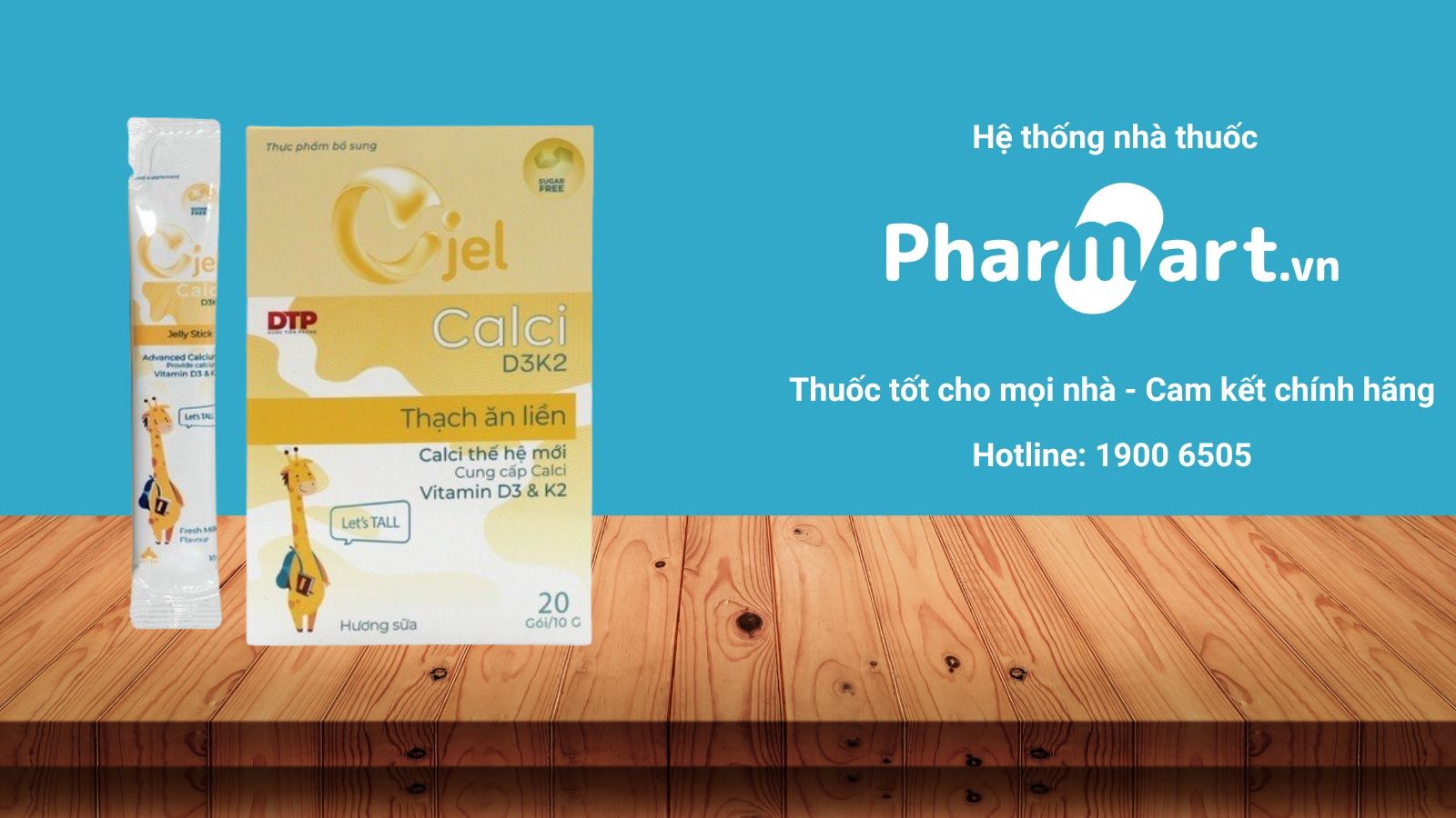 Thạch Canxi Cjel đang được bán chính hãng tại Nhà thuốc Pharmart.vn