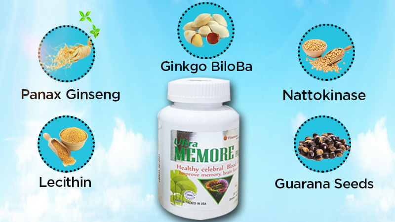 Thành phần chính của Ultra Memore Plus là Ginkgo Biloba