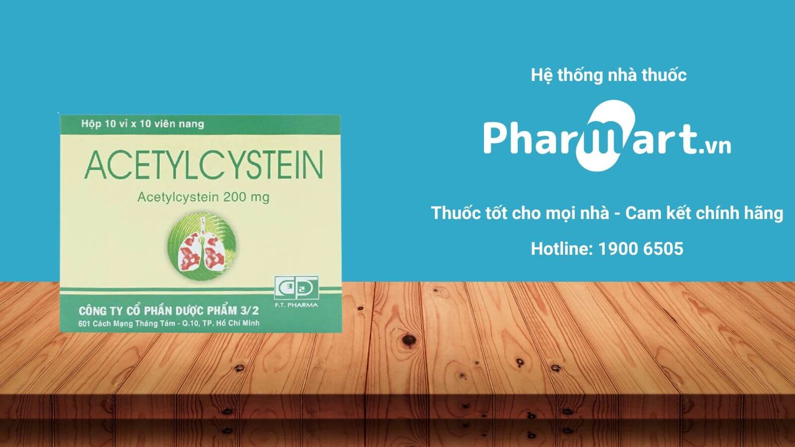 Mua ngay Acetylcystein 200mg ft pharma tại Pharmart.vn