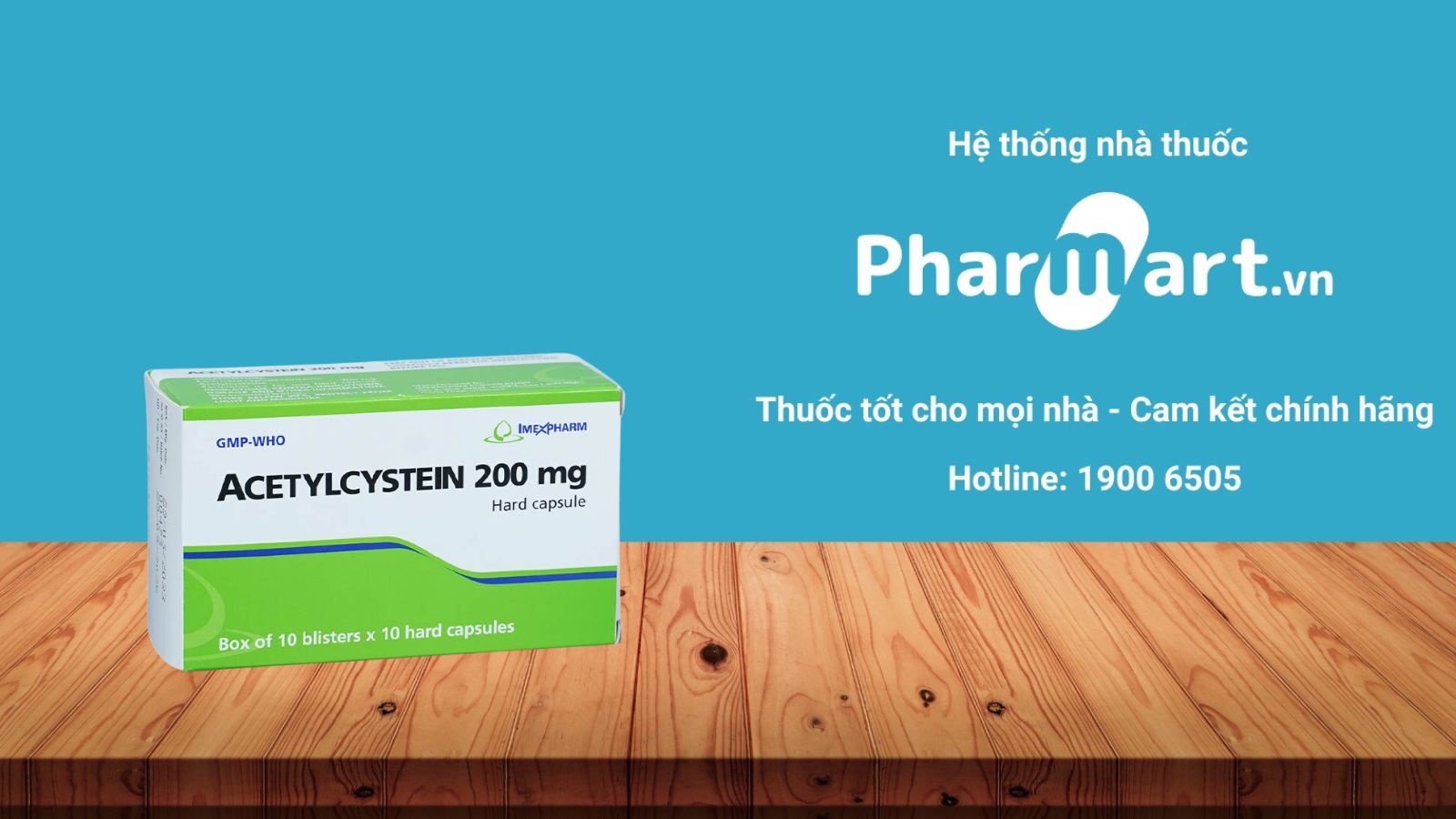 Mua ngay Thuốc Acetylcystein 200mg Imexpharm chính hãng tại Pharmart.vn