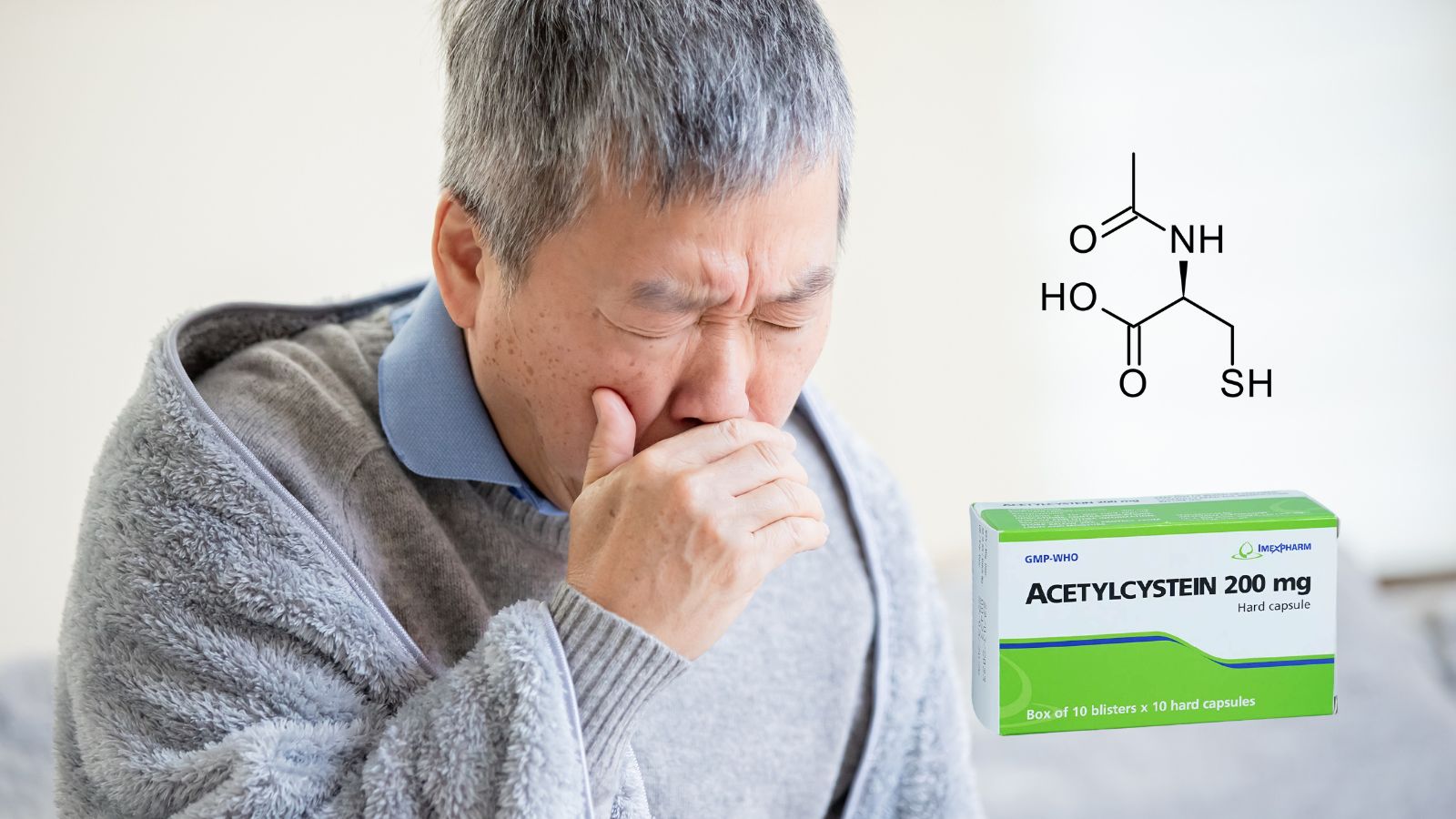 Acetylcystein giúp hỗ trợ quá trình tiêu đờm và làm sạch đường thở hiệu quả