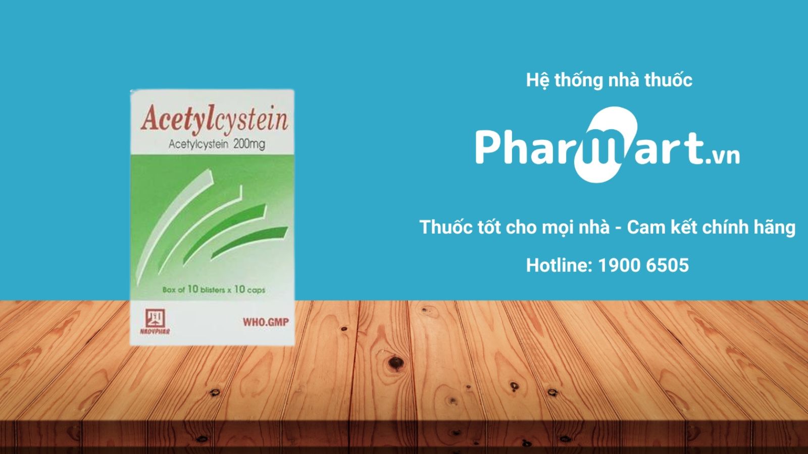 Mua ngay Thuốc Acetylcystein 200mg Nadyphar chính hãng tại Pharmart.vn