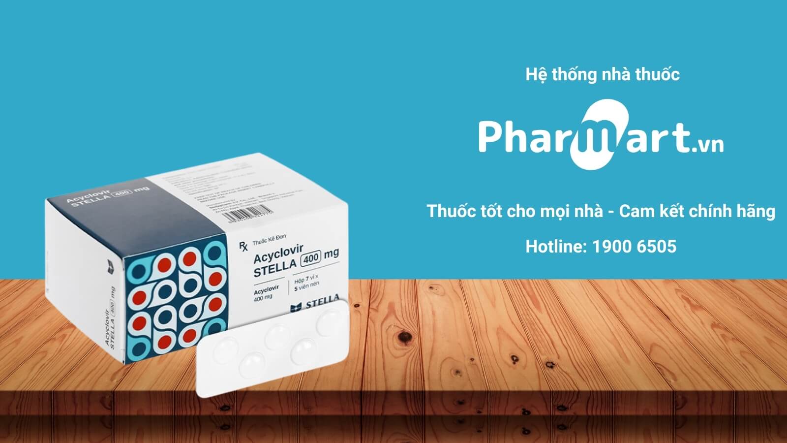 Mua Acyclovir stella 400mg chính hãng tại Pharmart.vn