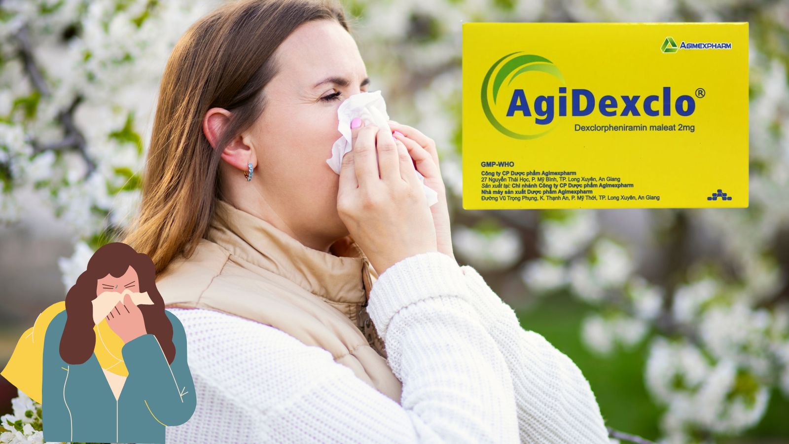 Dexchlorpheniramine maleate thành phần chính của thuốc Agidexclo