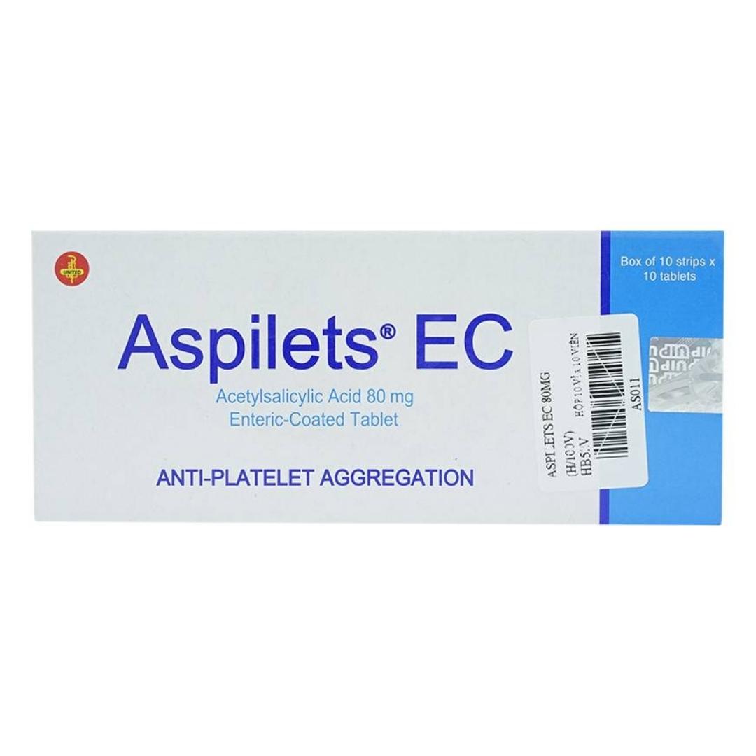 Thuốc Aspilet EC 80mg phòng ngừa đột quỵ, nhồi máu cơ tim Pharmart.vn