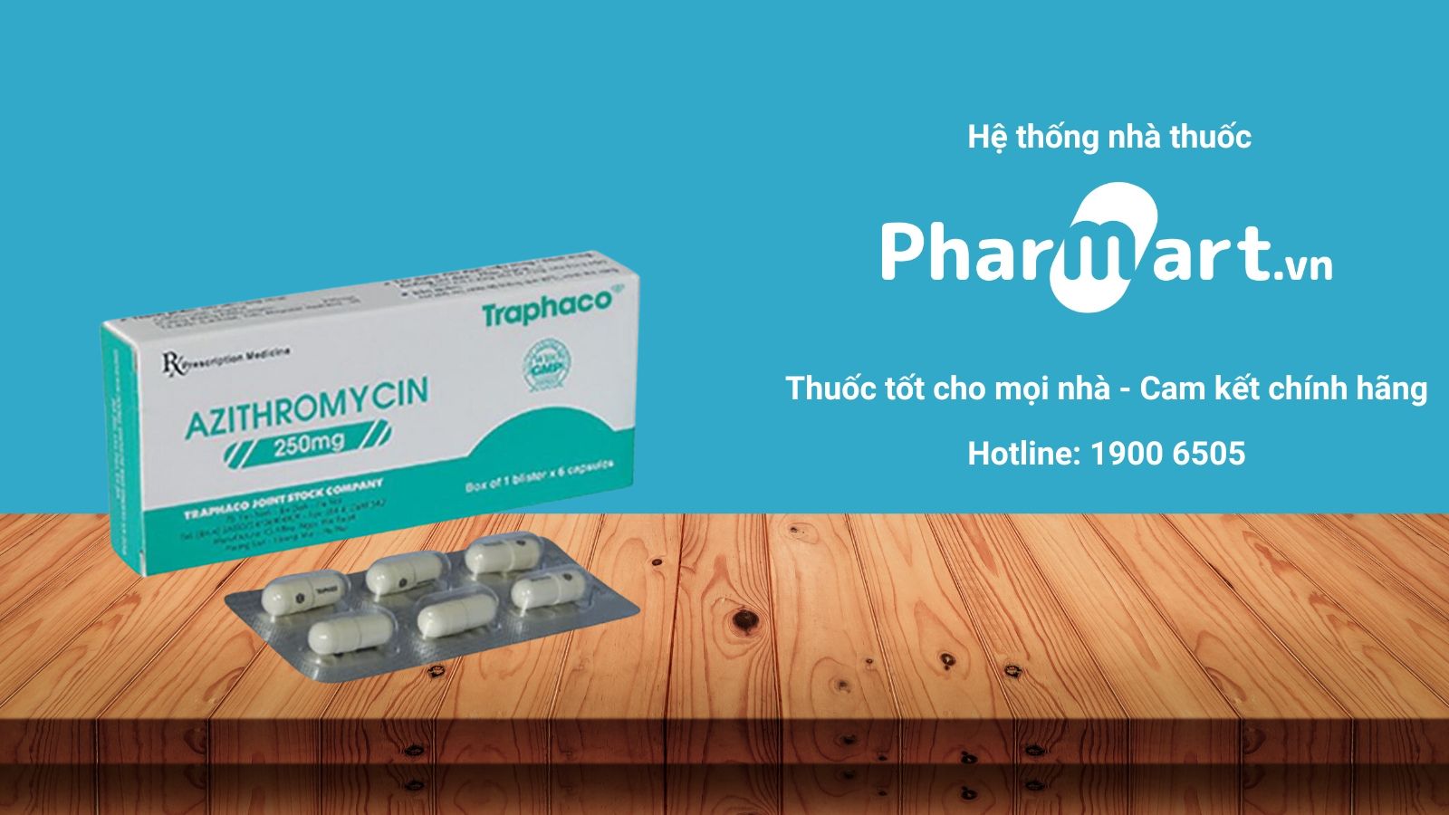 Mua ngay Azithromycin 250mg chính hãng tại Pharmart.vn