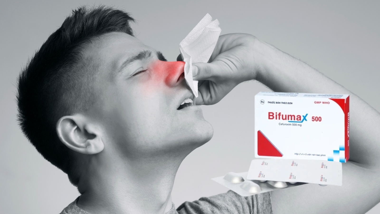 Thuốc Bifumax 500mg hỗ trợ điều trị dứt điểm viêm xoang tái phát