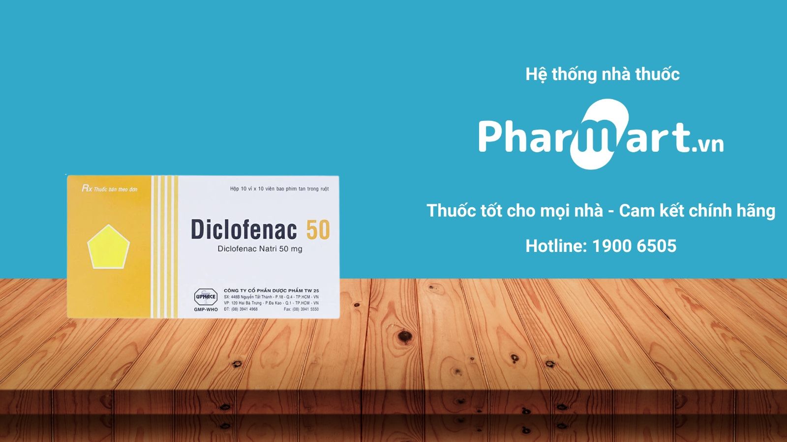 Mua ngay Diclofenac 50mg Uphace tại Pharmart.vn