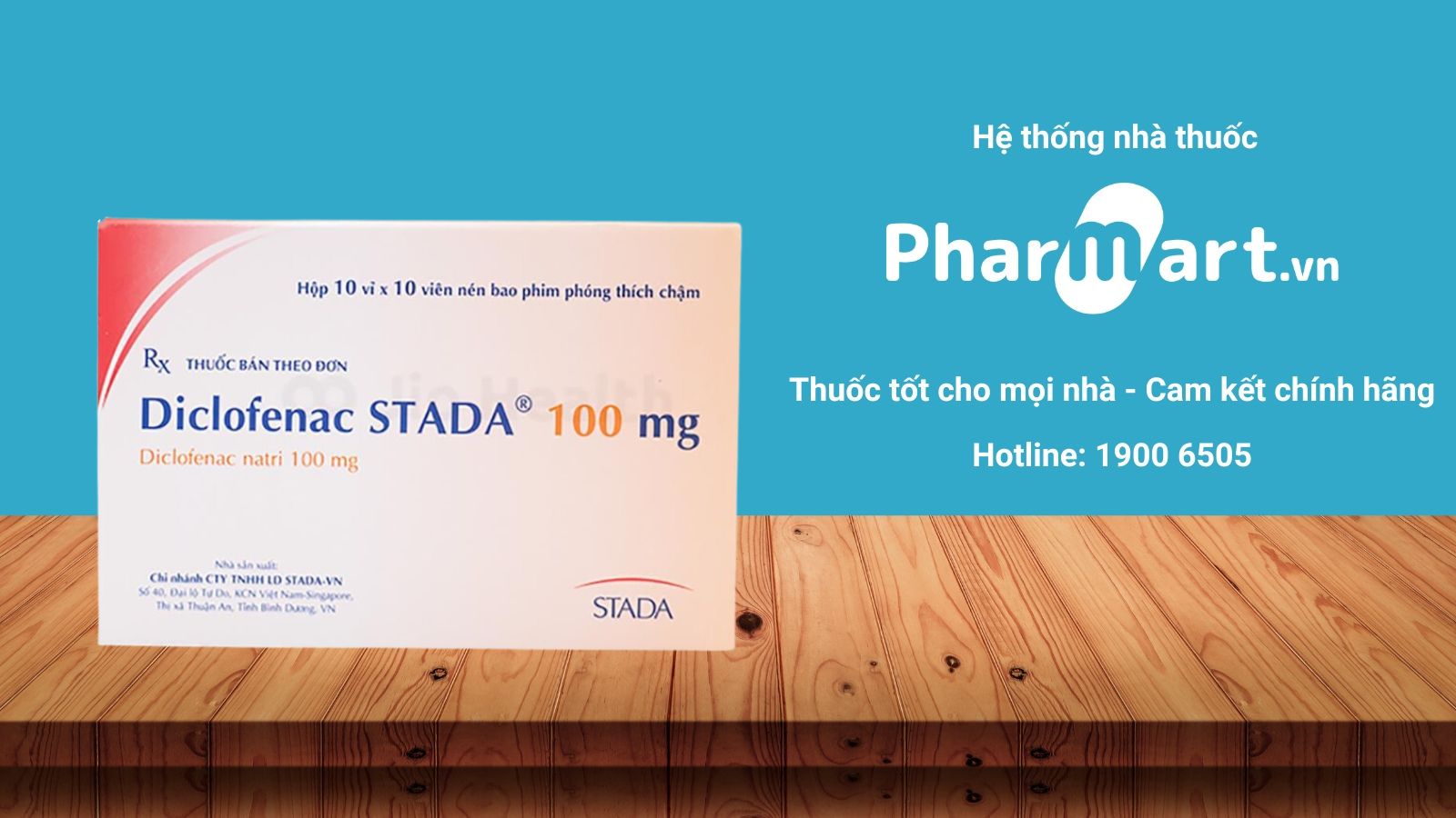 Mua ngay Diclofenac stada 100mg tại Pharmart.vn