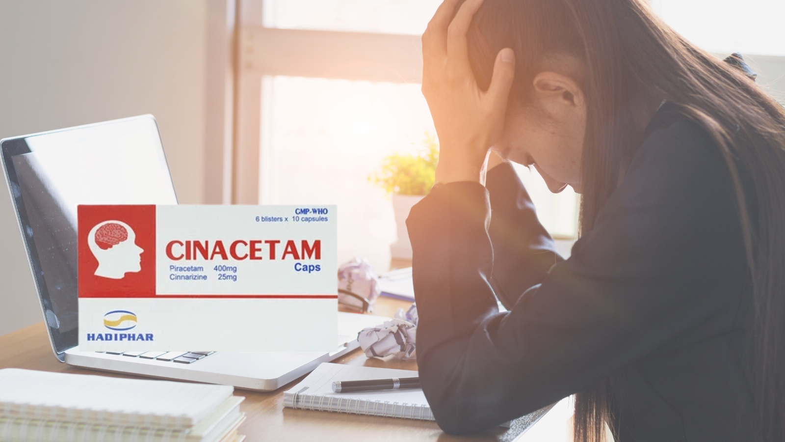 Sự kết hợp 2 hoạt chất Piracetam và Cinnarizine giúp giảm nhanh các triệu chứng sa sút, chóng mặt đau đầu