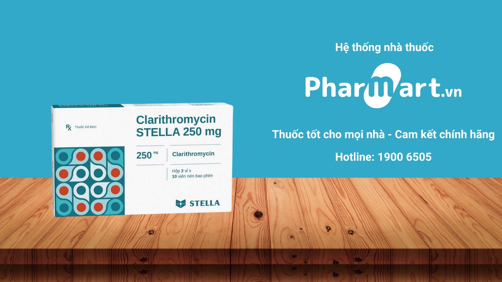 Mua ngay thuốc Clarithromycin 250mg chính hãng tại Pharmart.vn