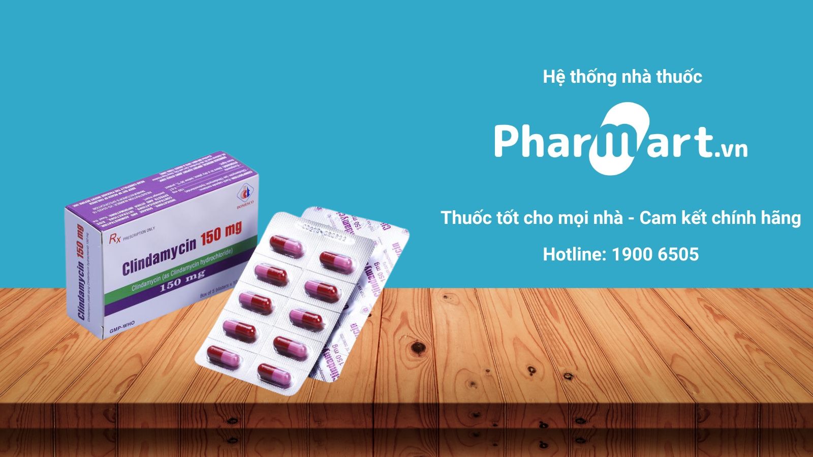 Mua ngay Clindamycin 150mg domesco chính hãng tại Pharmart.vn