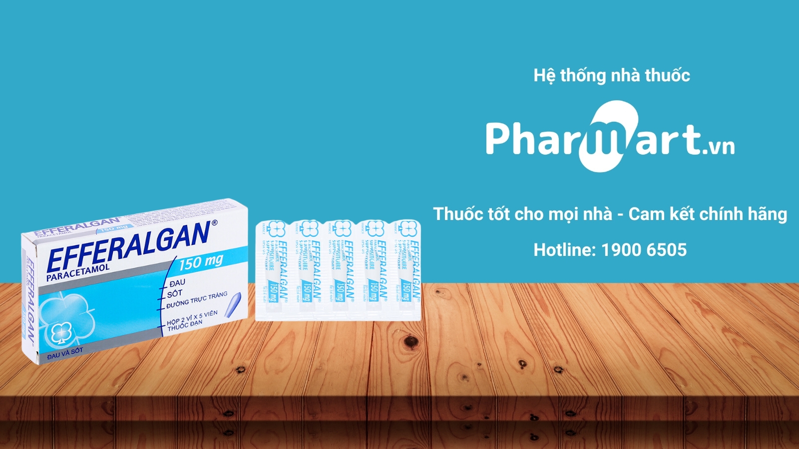 Mua ngay thuốc đạn Efferalgan 150mg chính hãng tại Pharmart.vn
