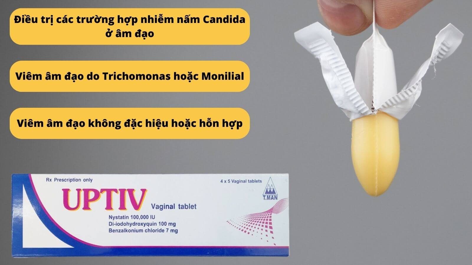 Uptiv điều trị hiệu quả các trường hợp nhiễm nấm âm đạo