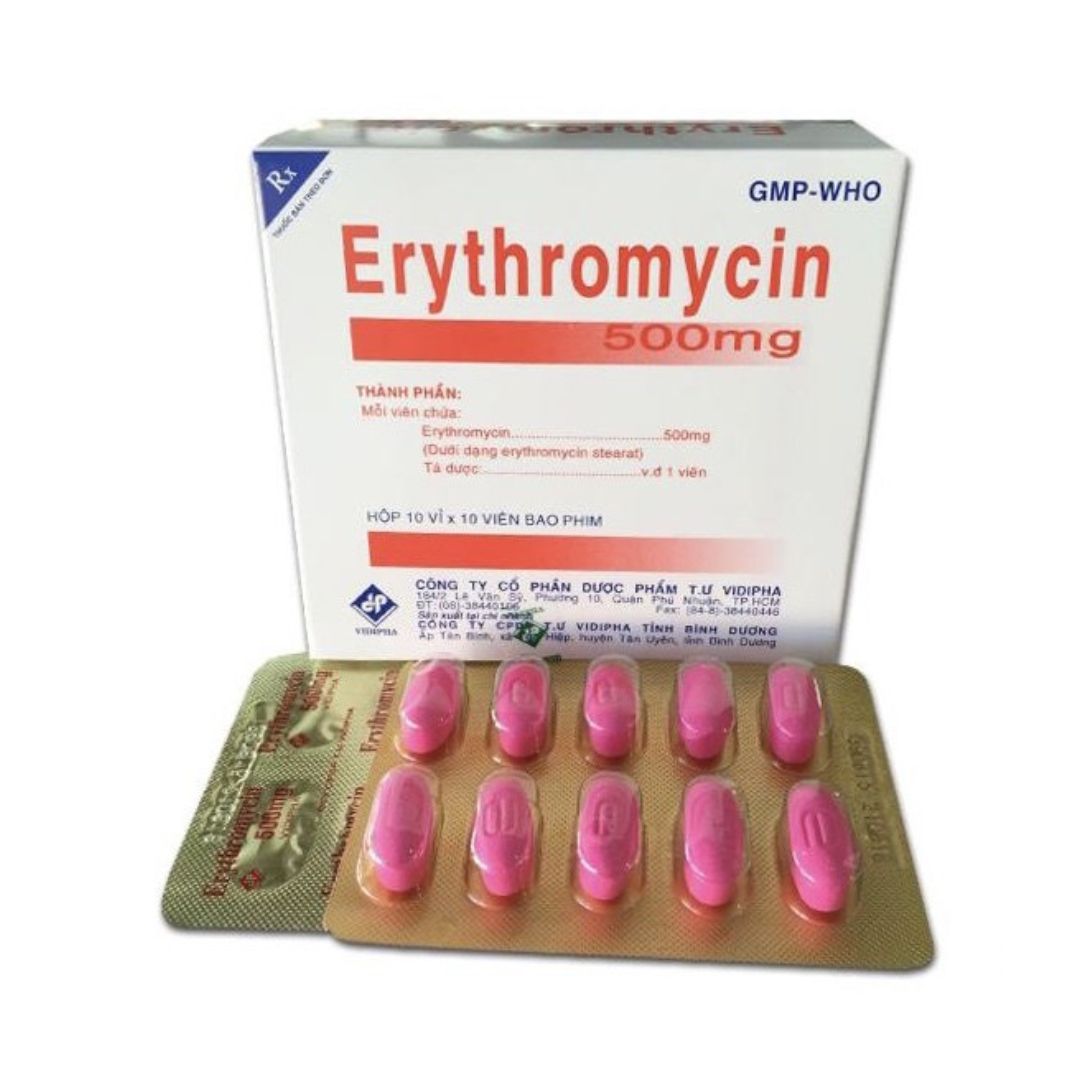 Thuốc Erythromycin 500Mg VIDIPHA Pharmart vn Thuốc Erythromycin 500Mg VIDIPHA Pharmart vn