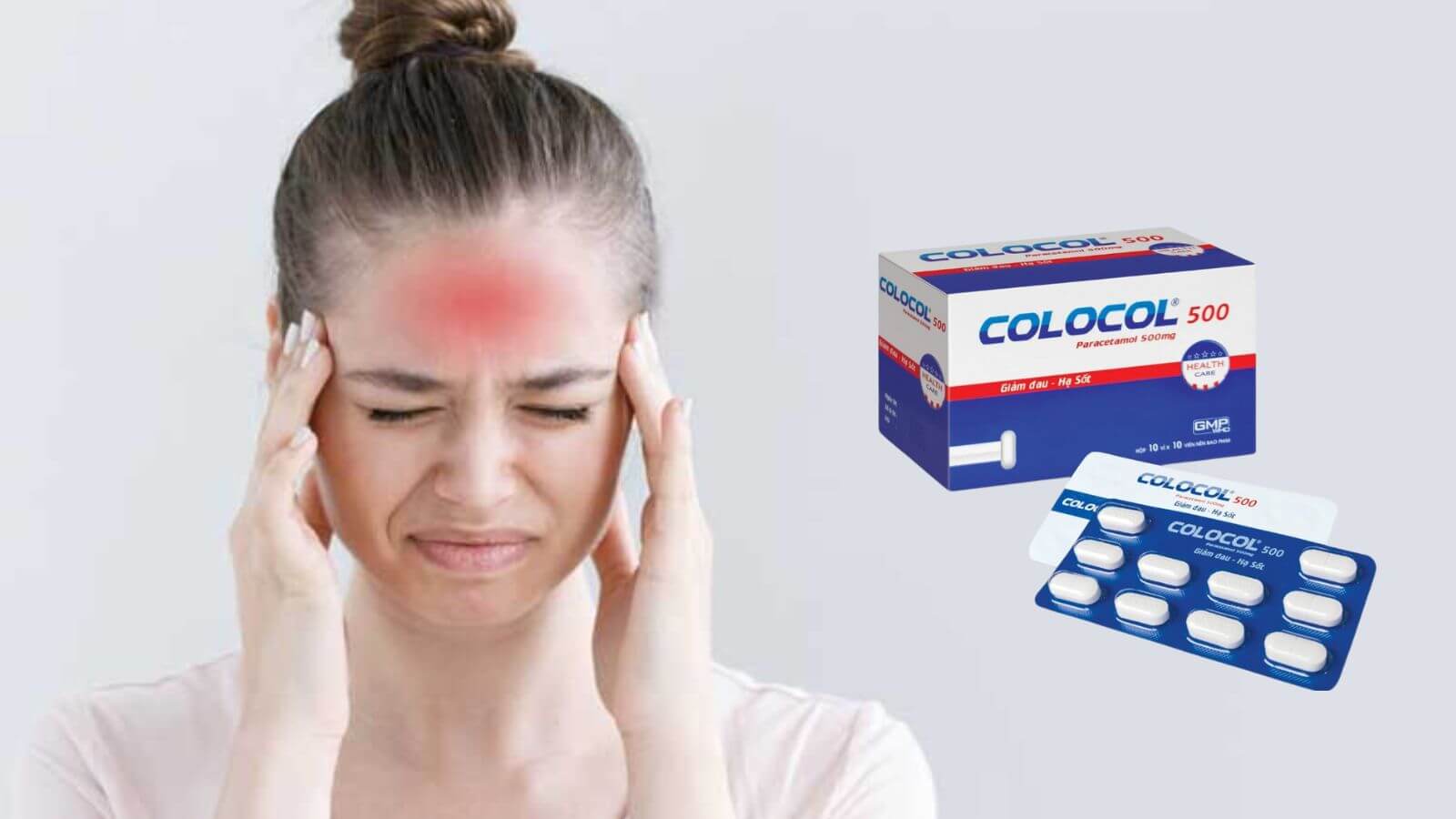 Colocol 500 chứa hoạt chất Paracetamol, giúp giảm cơn đau nhẹ đến vừa