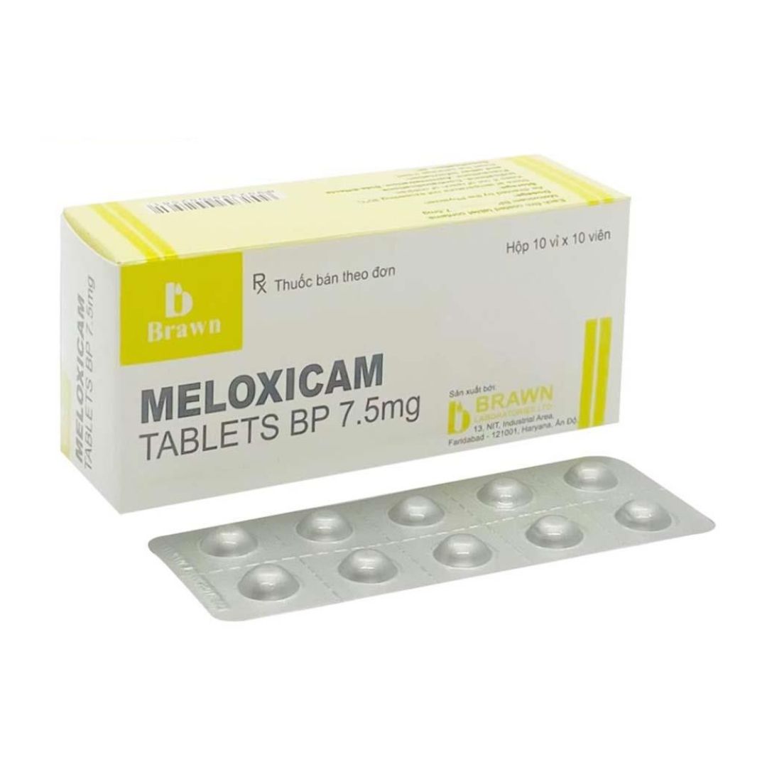 Thuốc giảm đau, kháng viêm Meloxicam 7,5mg Ấn Độ Pharmart.vn