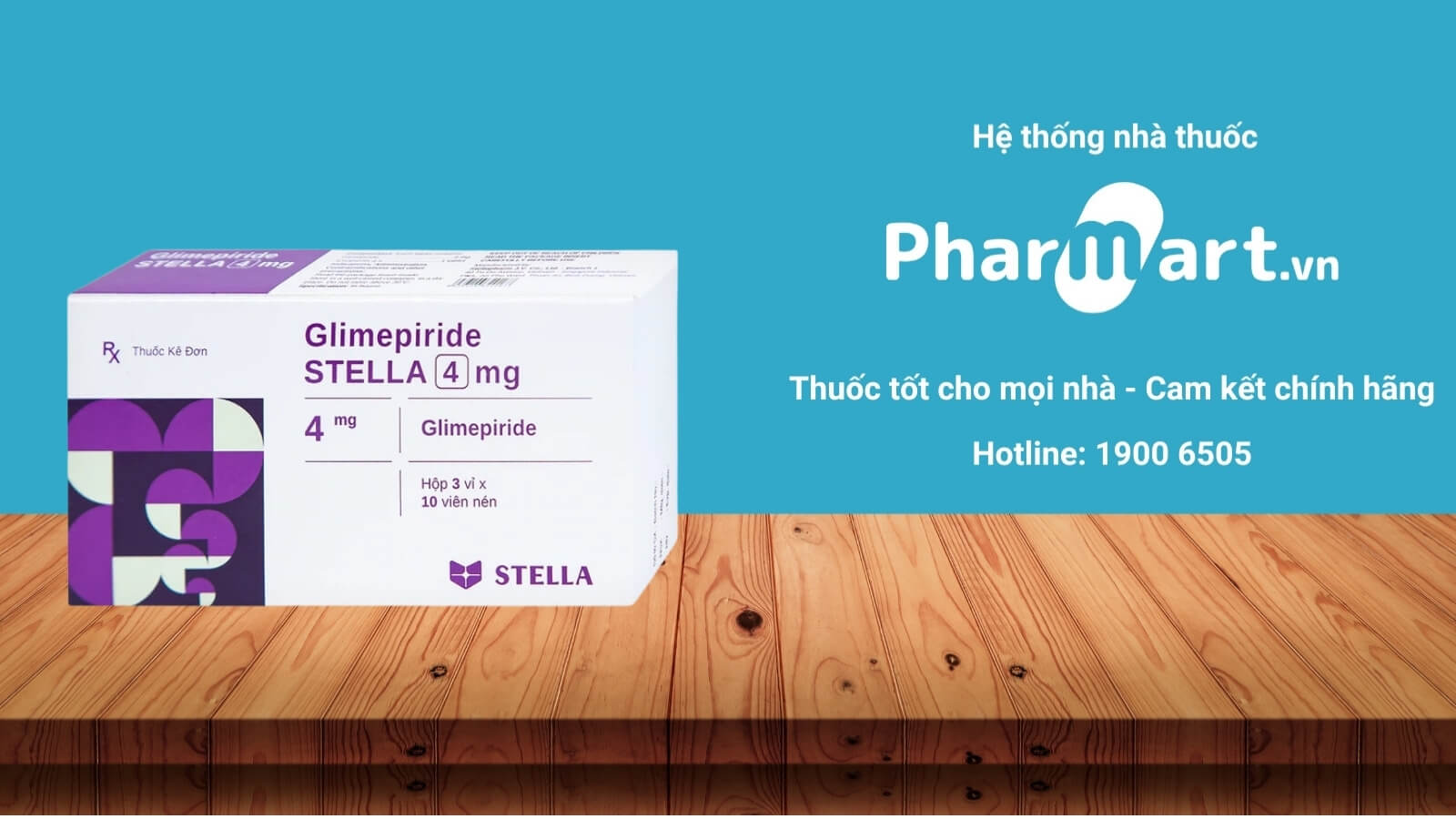Mua ngay thuốc Glimepirde stella 4mg chính hãng tại Pharmart.vn