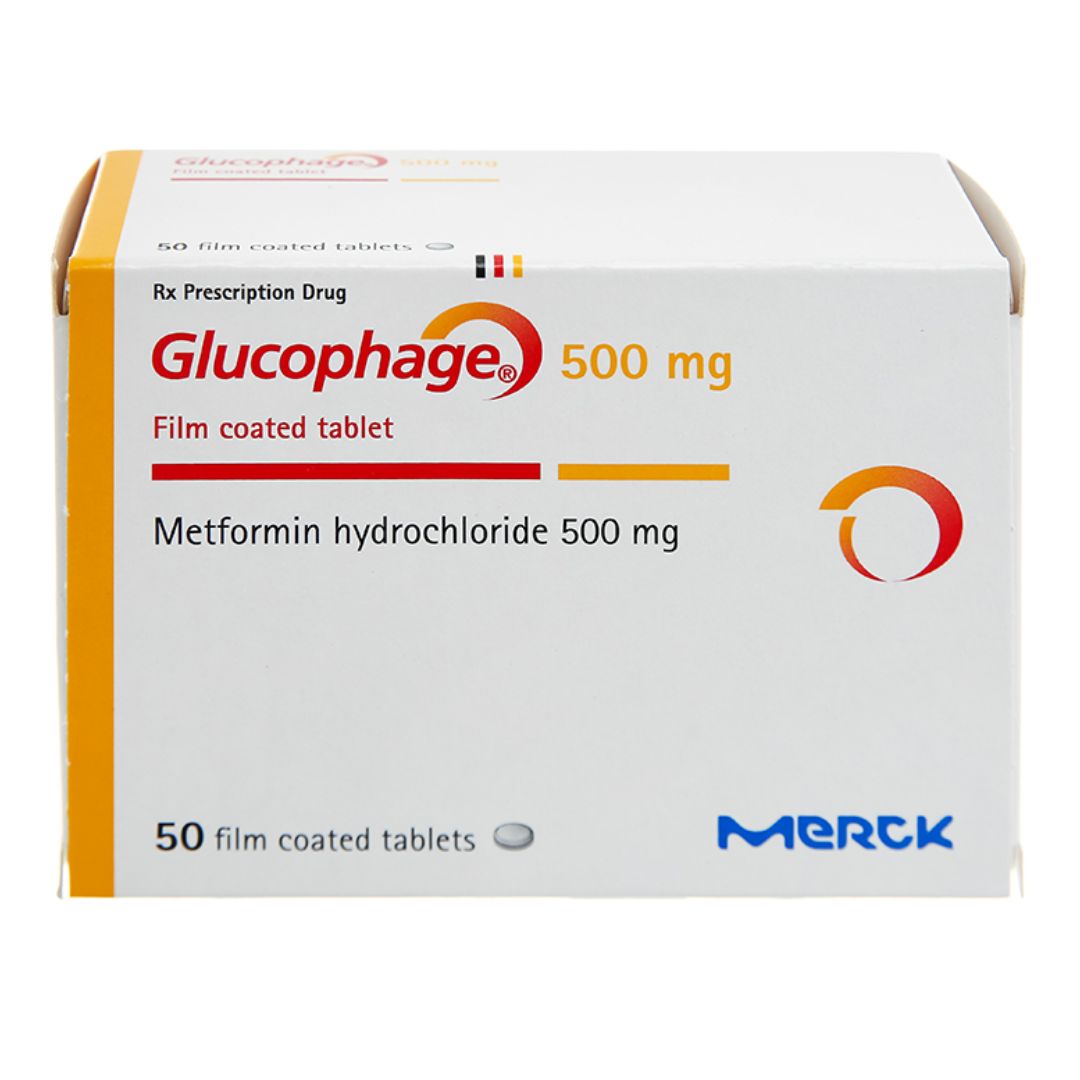 Mawjtj chính diện hộp thuốc Glucophage 500mg