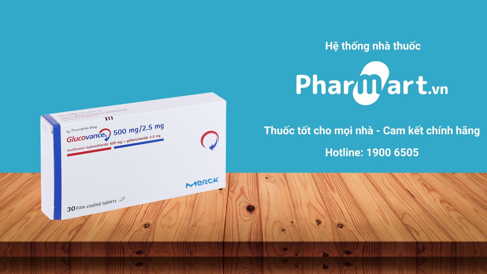 Mua ngay Glucovance 500mg 2.5mg tại Pharmart.vn