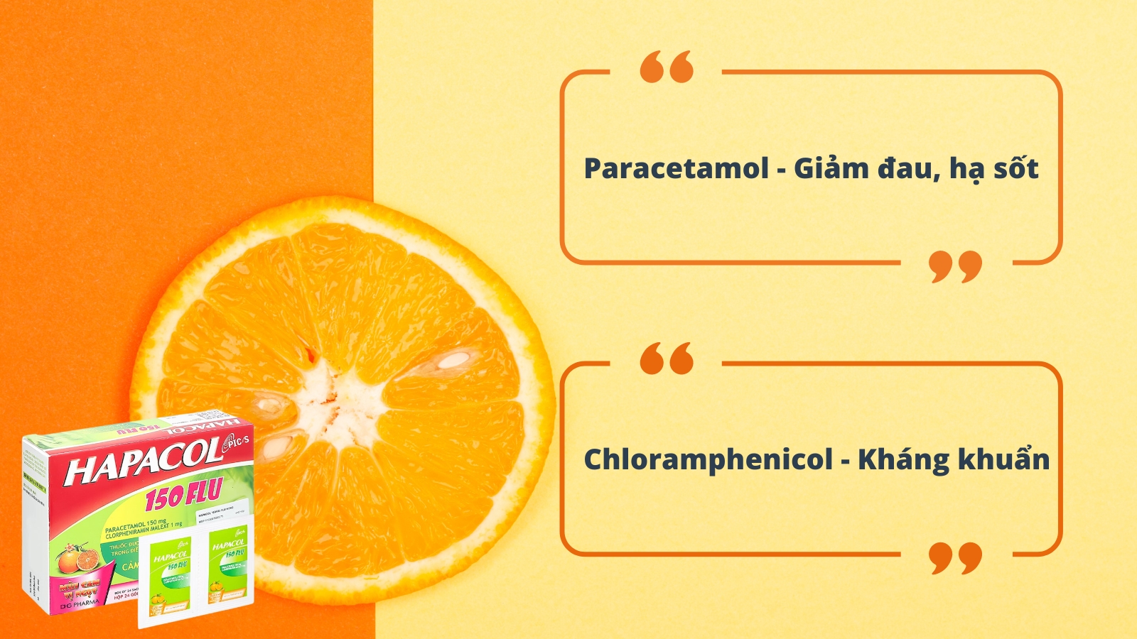 Thuốc được phối hợp từ hai thành phần chính là Paracetamol và Chloramphenicol 