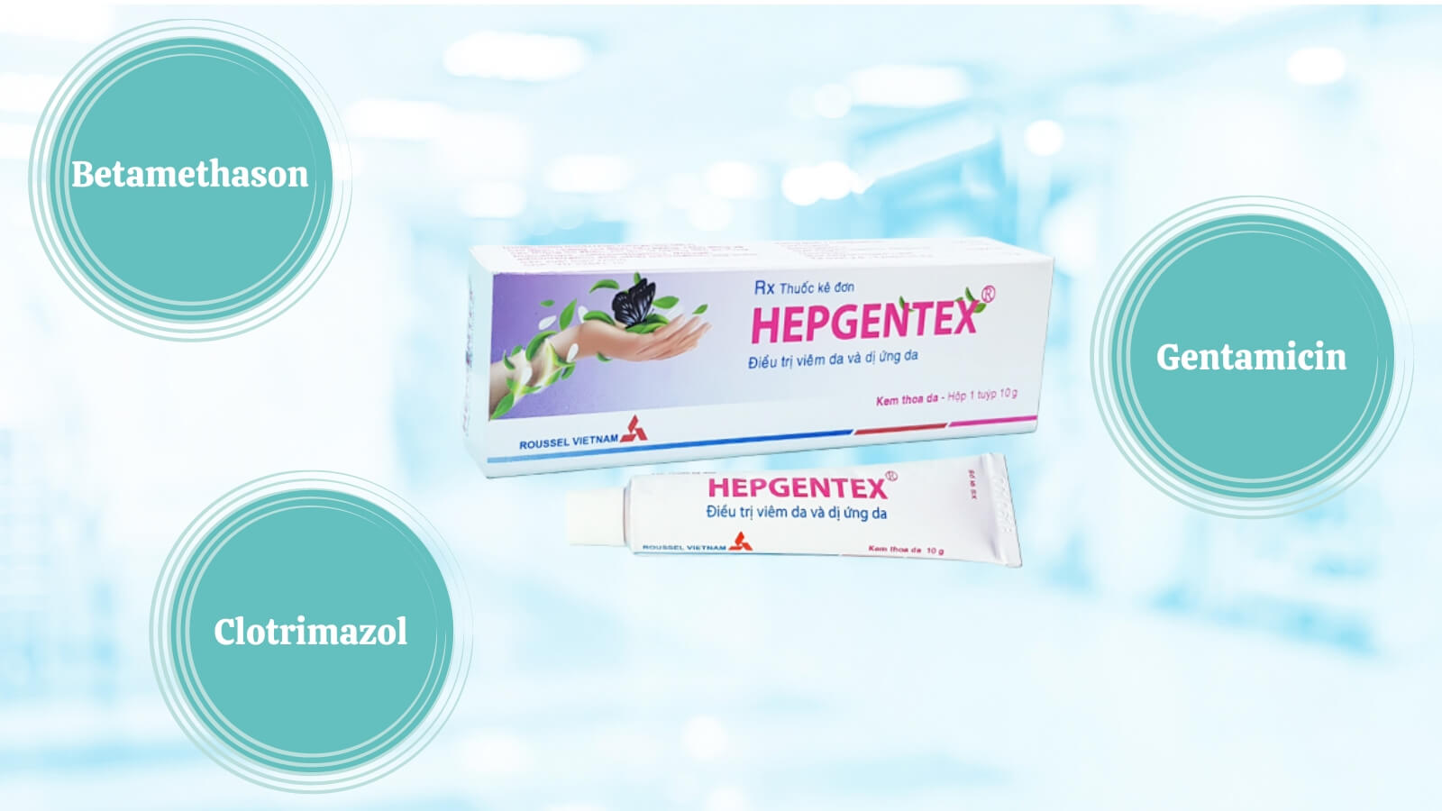 Thành phần cấu tạo của Kem bôi ngoài Hepgentex