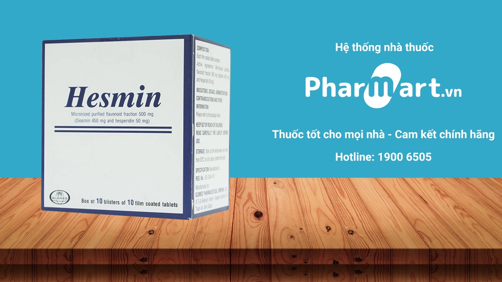 Hesmin 500mg Glomed đang được phân phối chính hãng tại Pharmart.vn