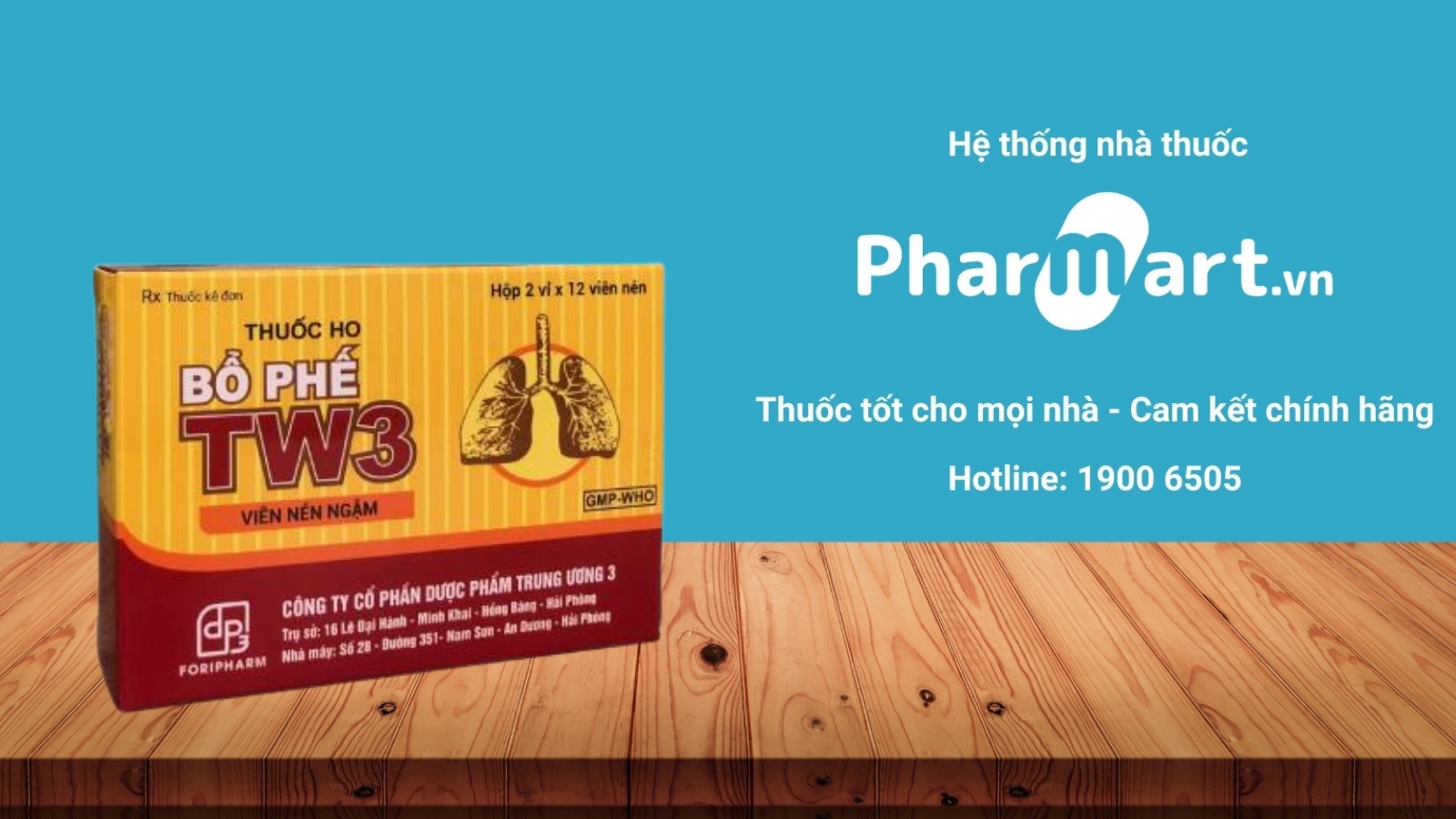 Mua thuốc ho bổ phế TW3 chính hãng tại Pharmart.vn