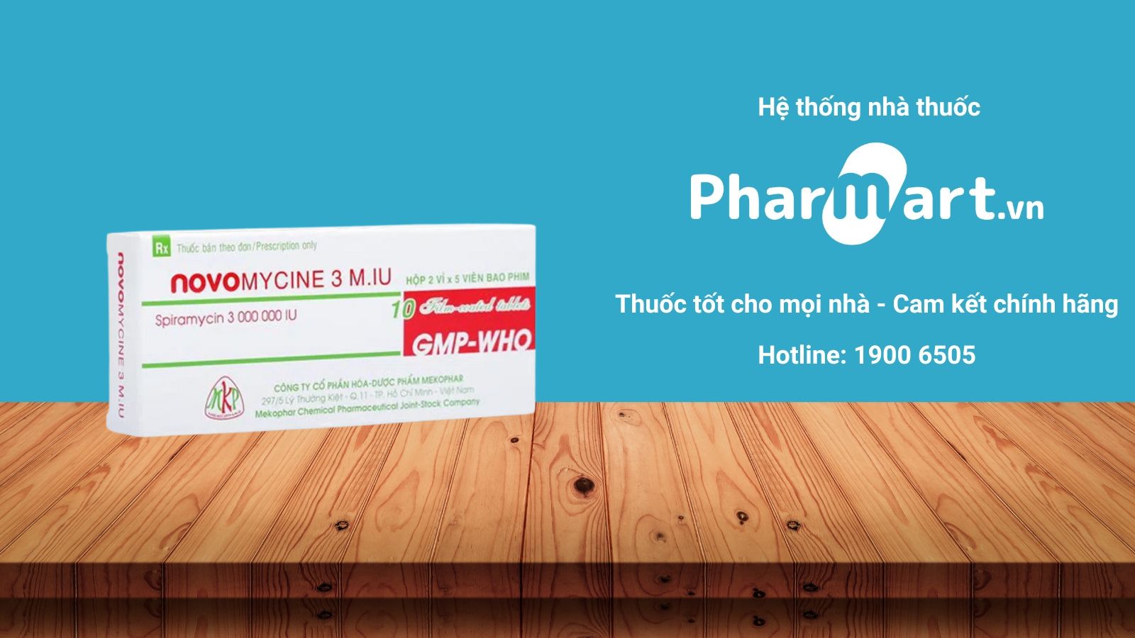 Mua ngay kháng sinh Novomycine 3M IU chính hãng tại Pharmart.vn