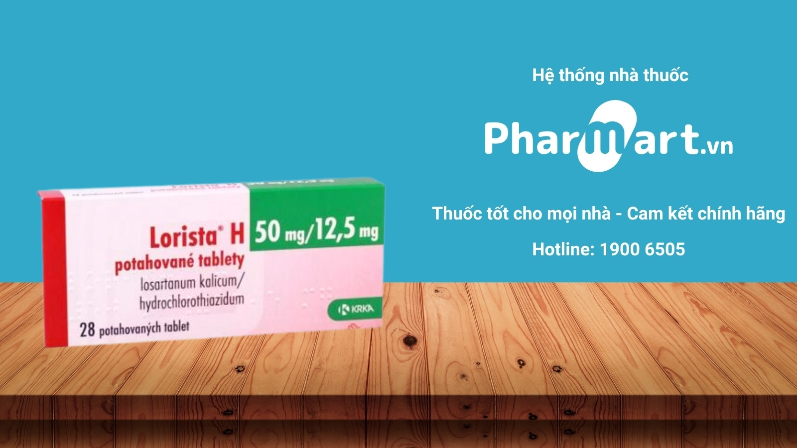Mua ngay thuốc Lorista H 50/12,5mg chính hãng tại Pharmart.vn
