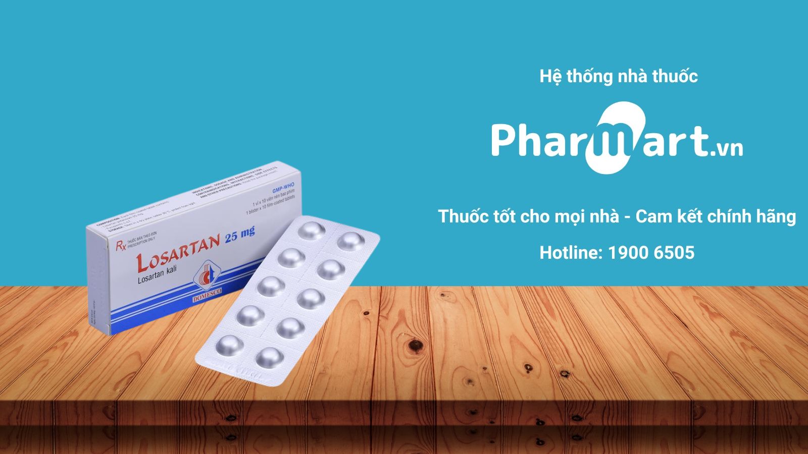 Mua ngay Losartan 25mg Domesco chính hãng tại Pharmart.vn