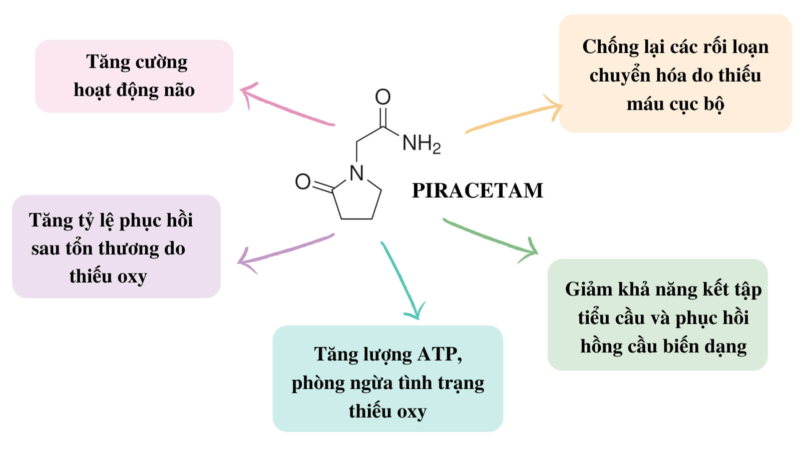 Piracetam cải thiện hệ thần kinh, tăng cường hoạt động não