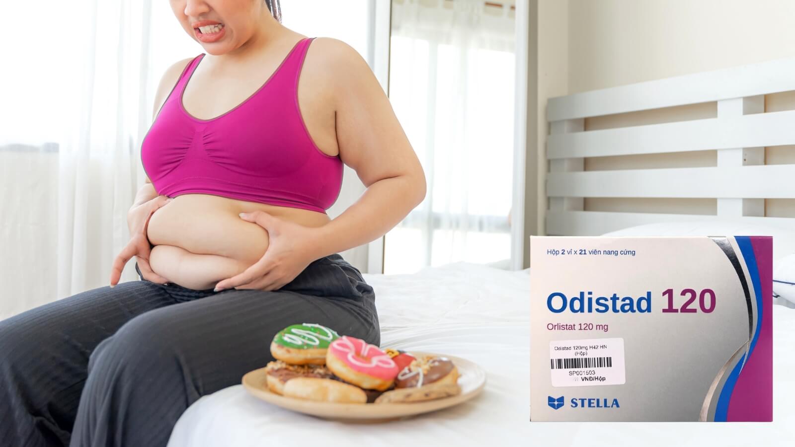 Thuốc Odistad 120mg chứa Orlistat giúp ngừa tăng cân
