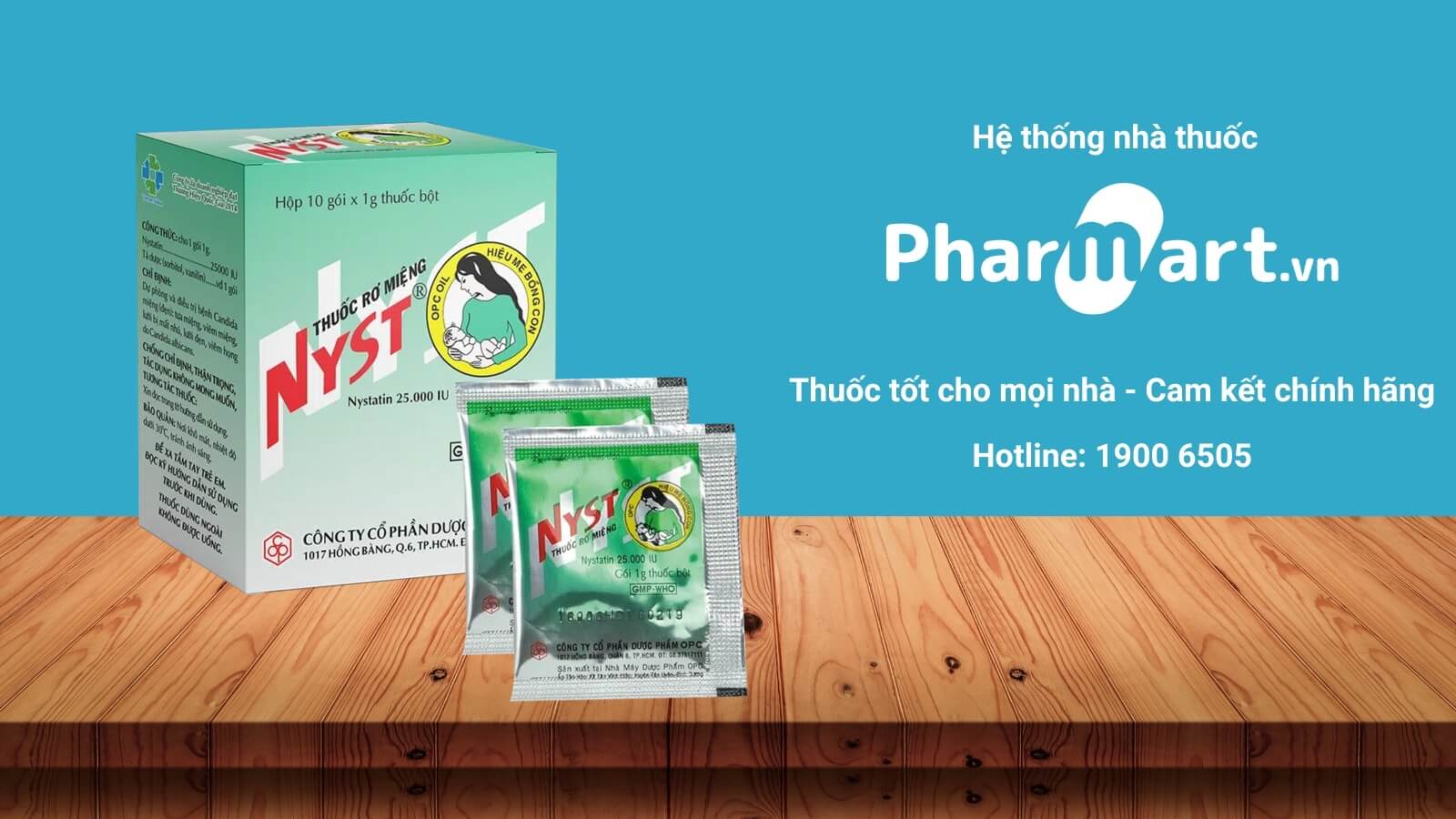 Mua thuốc rơ miệng Nyst chính hãng tại Pharmart.vn