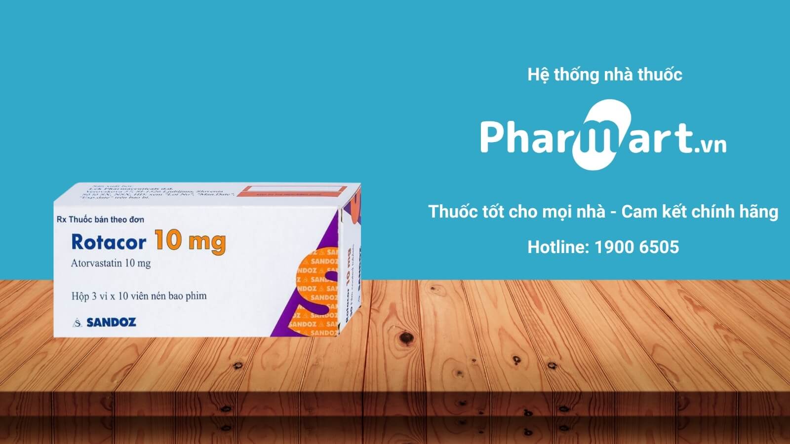 Mua Thuốc Rotacor 10mg chính hãng tại Pharmart.vn