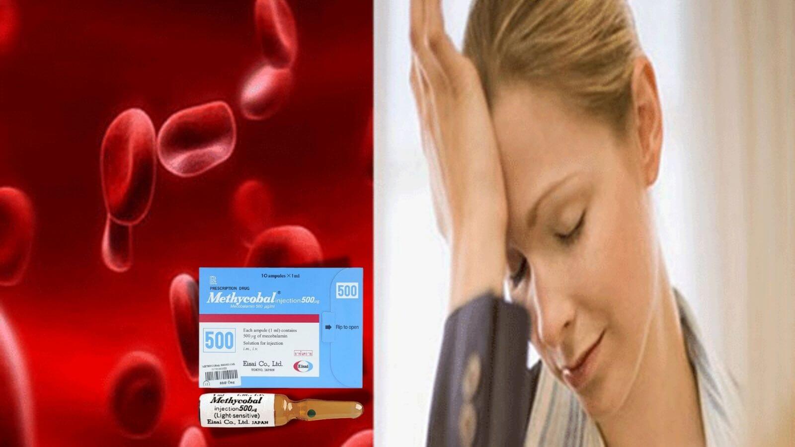 Methycobal tiêm điều trị các bệnh thiếu máu hồng cầu khổng lồ do thiếu hụt vitamin B12 