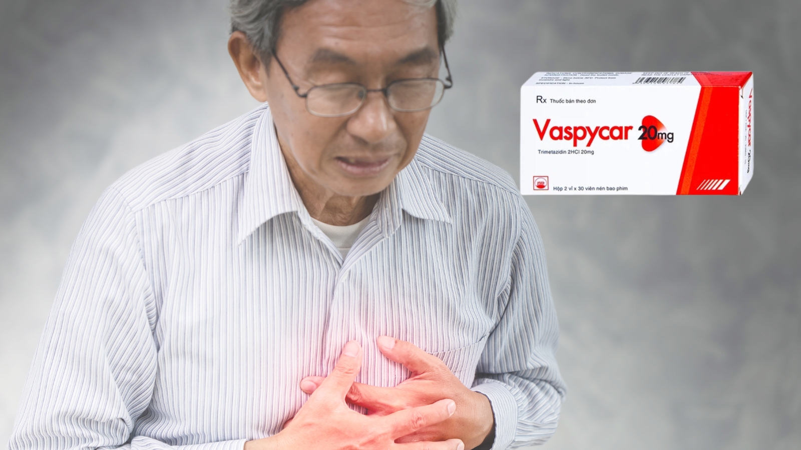 Trimetazidine trong Vaspycả 20mg giúp bảo vệ tim khỏi các tổn thương, giảm nguy cơ đau thắt ngực