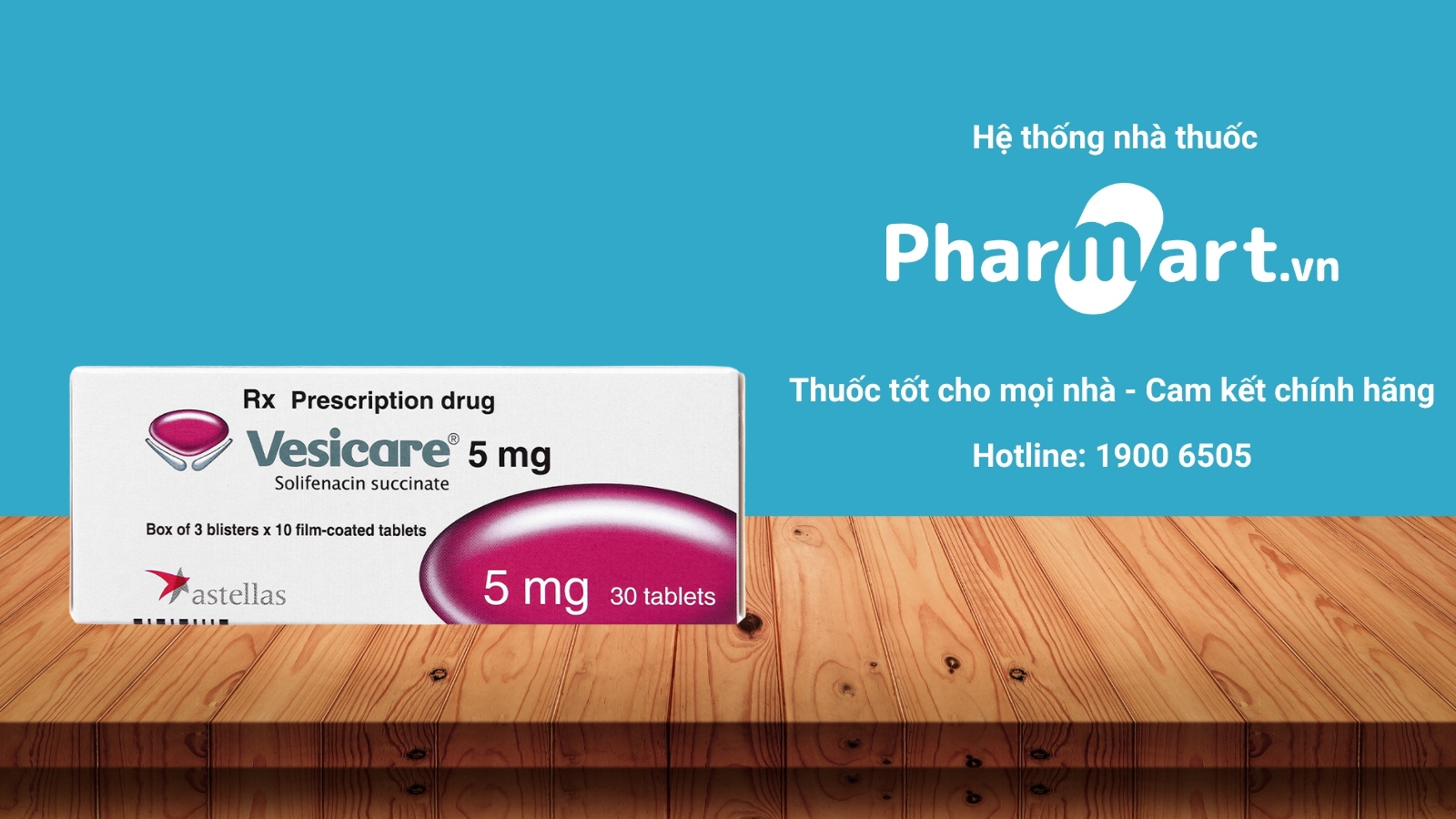 Mua ngay thuốc Vesicare 5mg chính hãng tại Pharmart.vn