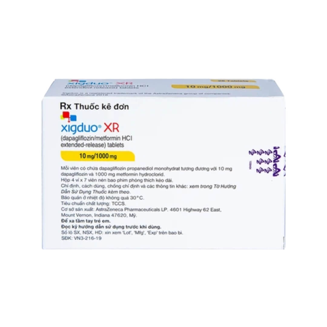 Thuốc Xigduo XR 10mg/1000mg Astrazeneca