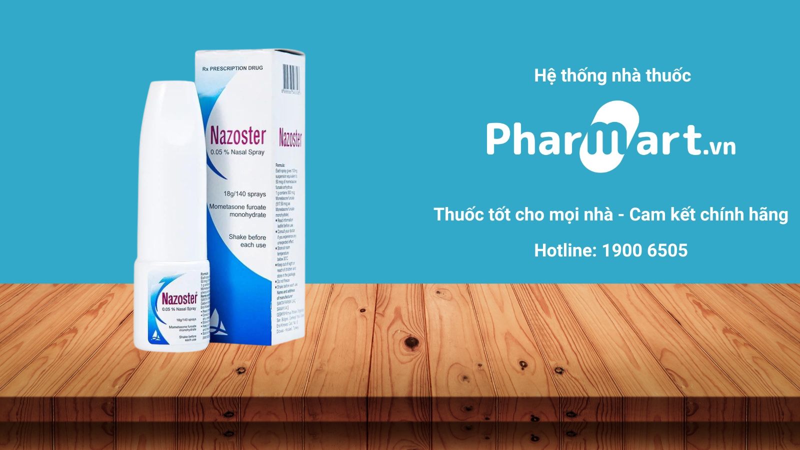 Mua ngay Thuốc xịt mũi Nazoster 0.05% chính hãng tại Pharmart.vn 