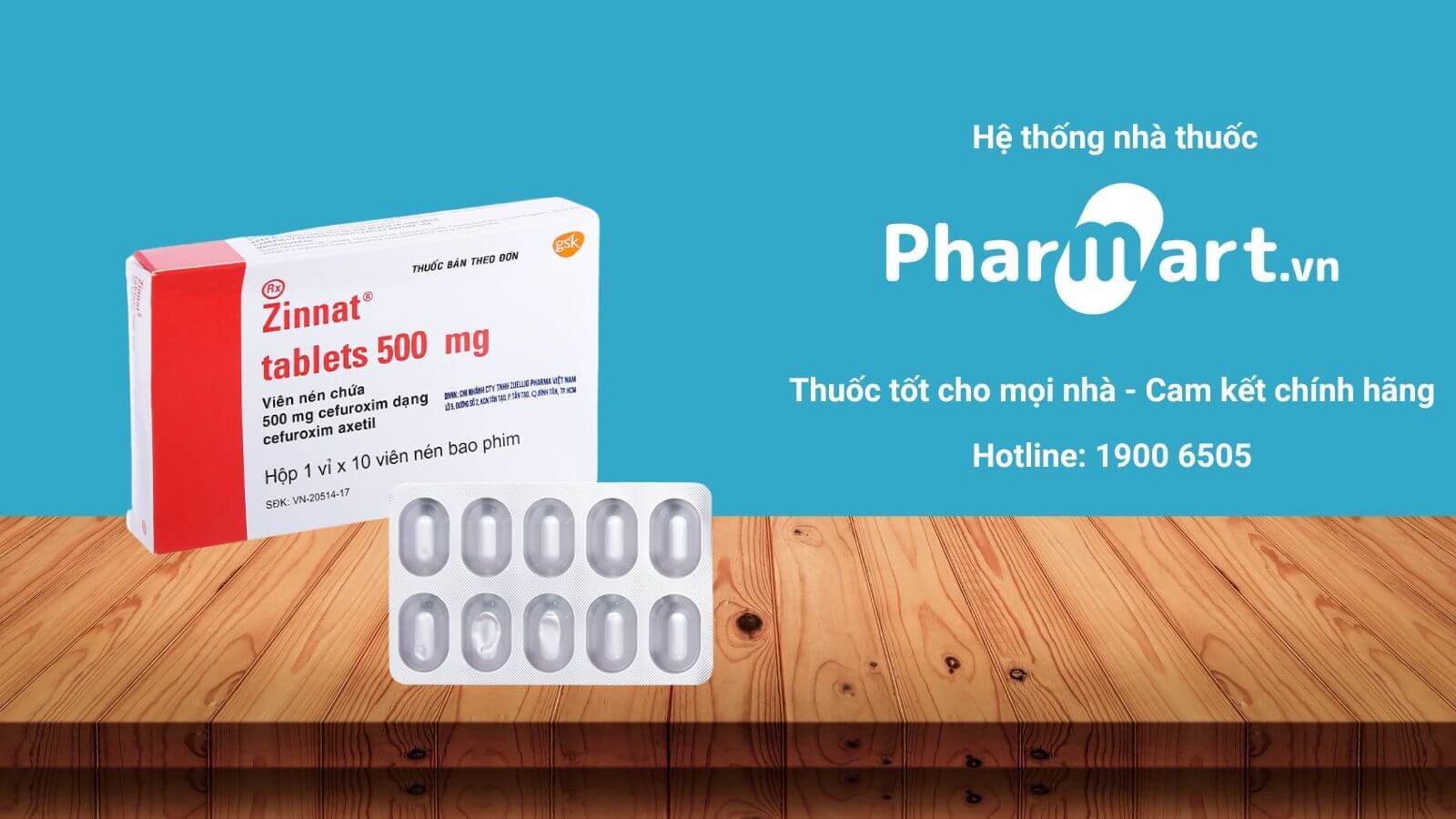 Mua ngay Zinnat 500 chính hãng tại Pharmart.vn