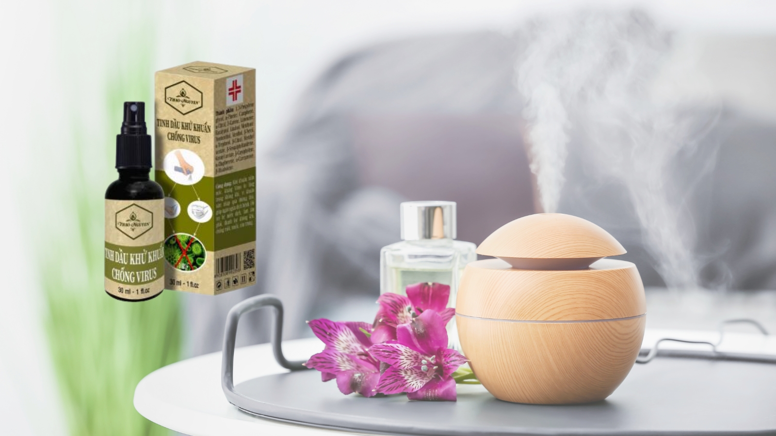 Xông hơi tinh dầu khử khuẩn chống virus Thảo Nguyên thường xuyên giúp ngăn ngừa vi khuẩn xâm nhập qua đường hô hấp
