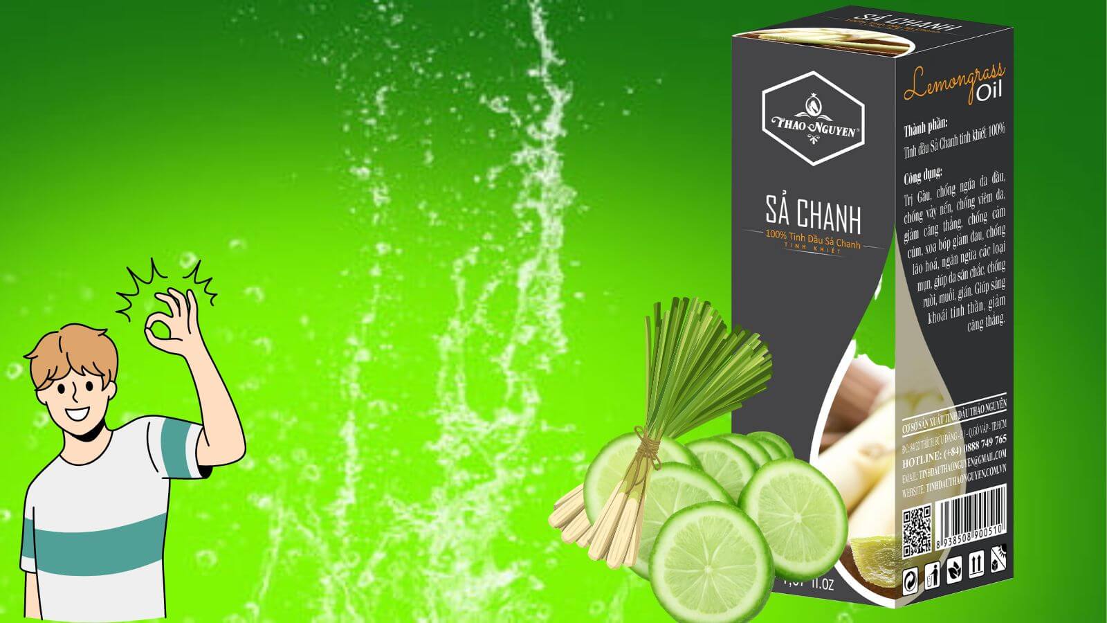 Tinh dầu sả chanh Thảo Nguyên chính hãng
