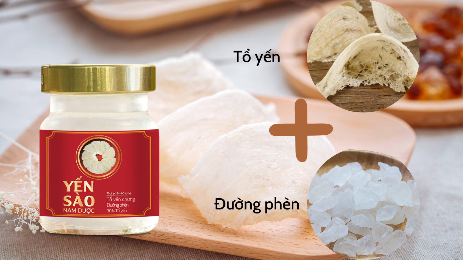 Thành phần của Tổ yến chưng đường phèn Nam Dược