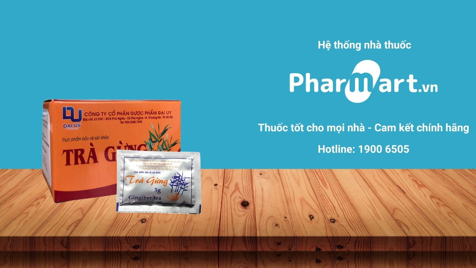 Mua Trà gừng Đại Uy chính hãng tại Pharmart.vn