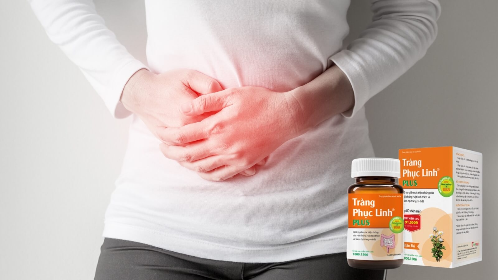 Tràng Phục Linh Plus giúp giảm nhanh các triệu chứng của bệnh và khắc phục nguyên nhân gây ra bệnh đau đại tràng
