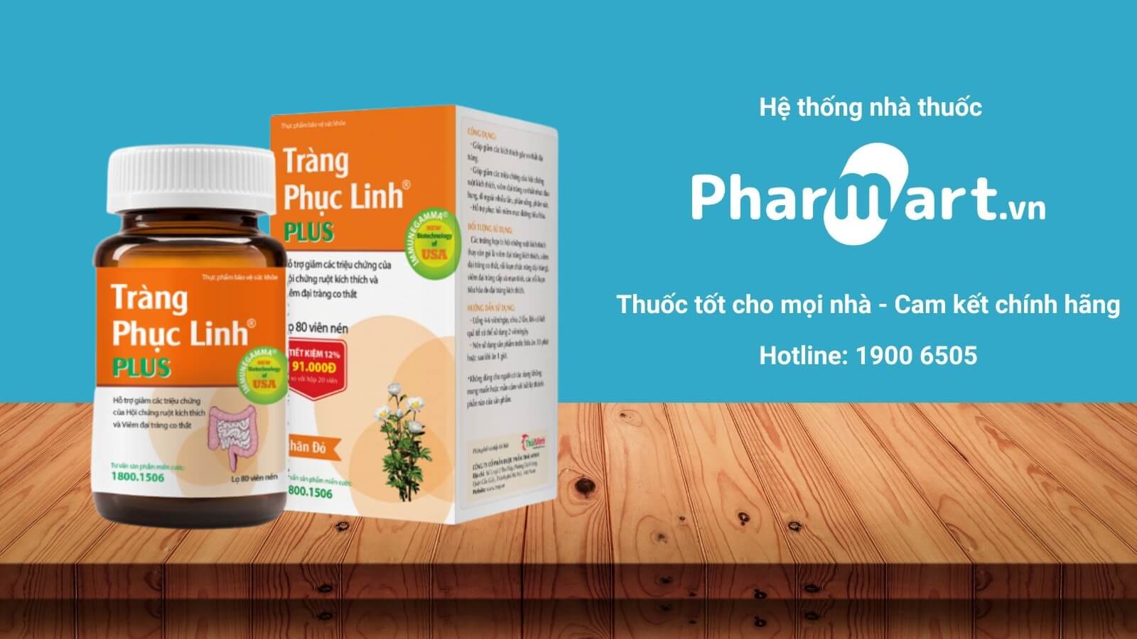 Tràng Phục Linh Plus Hộp 80 viên hiện đang được bán tại Nhà thuốc Pharmart.vn